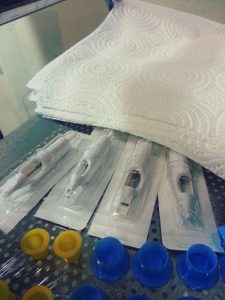 Sterilised needles